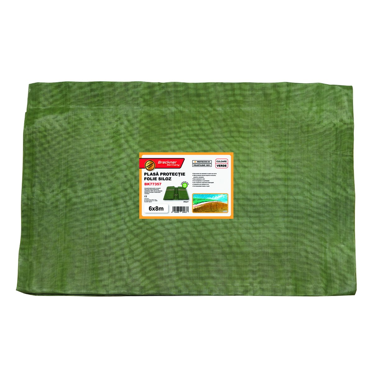 Plasa/prelata protectie pentru folie siloz verde 6x8m Breckner Germany
